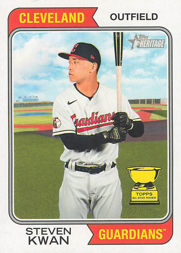 Steven Kwan 2023 Topps Heritage Baseball Rookie Cup Card No 232 (Cleveland)