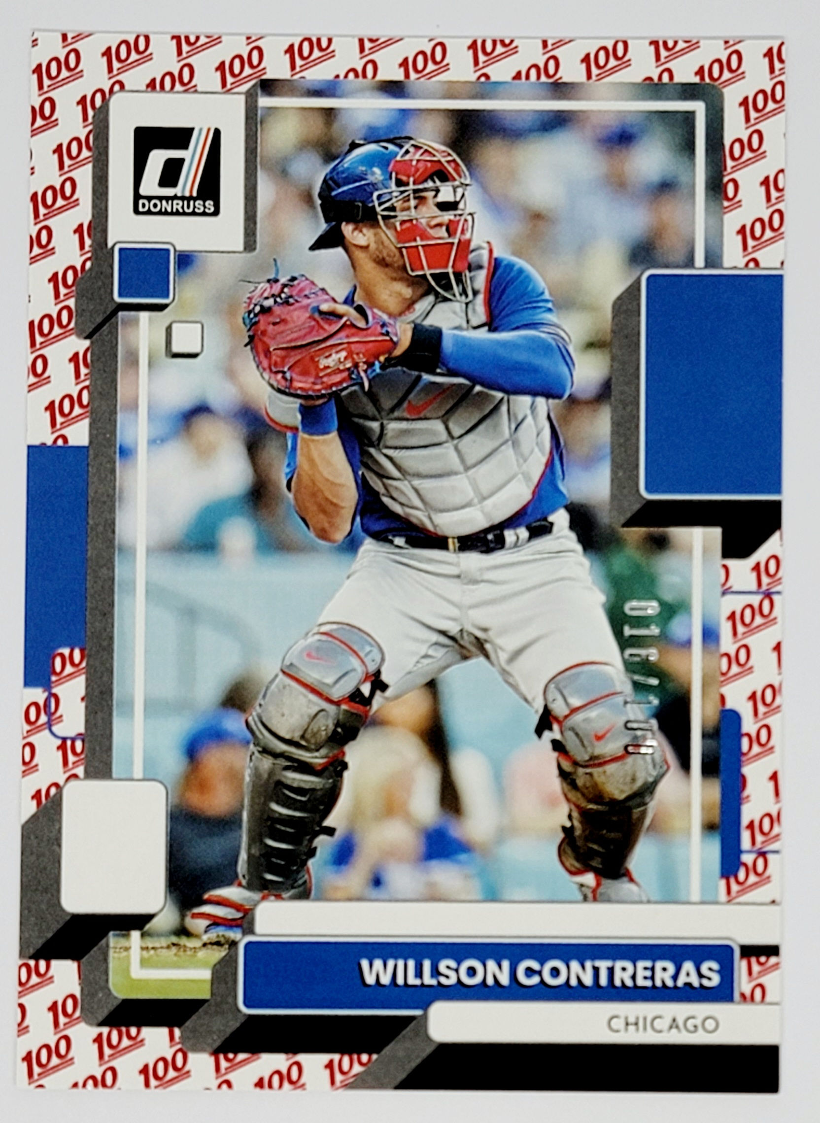 Willson Contreras 2022 Donruss Baseball One Hundred #'d 016/100 (Cubs)