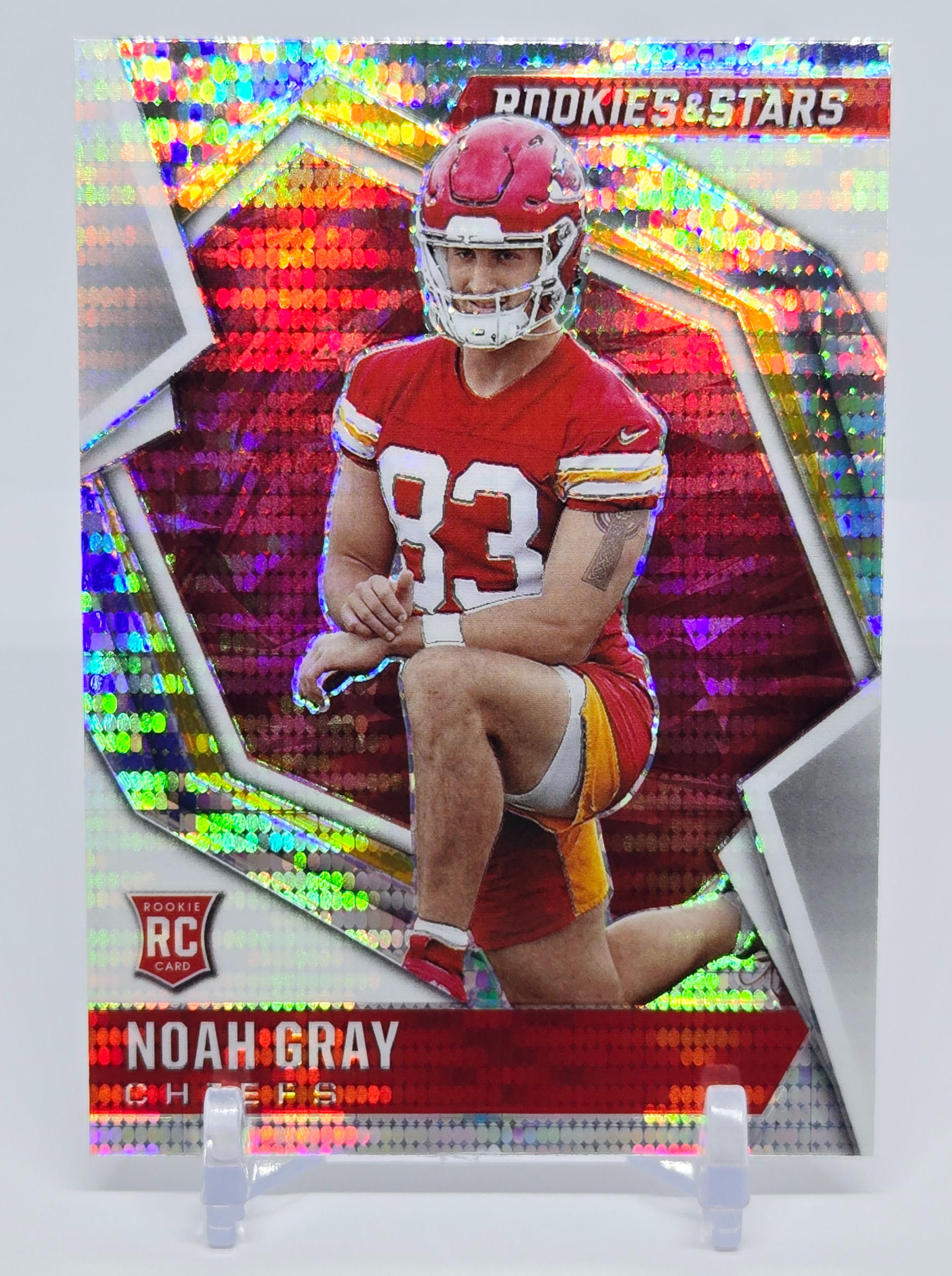Noah Gray 2021 Panini Rookies and Stars Chrome Pulsar Prizm Rookie Card (KC)