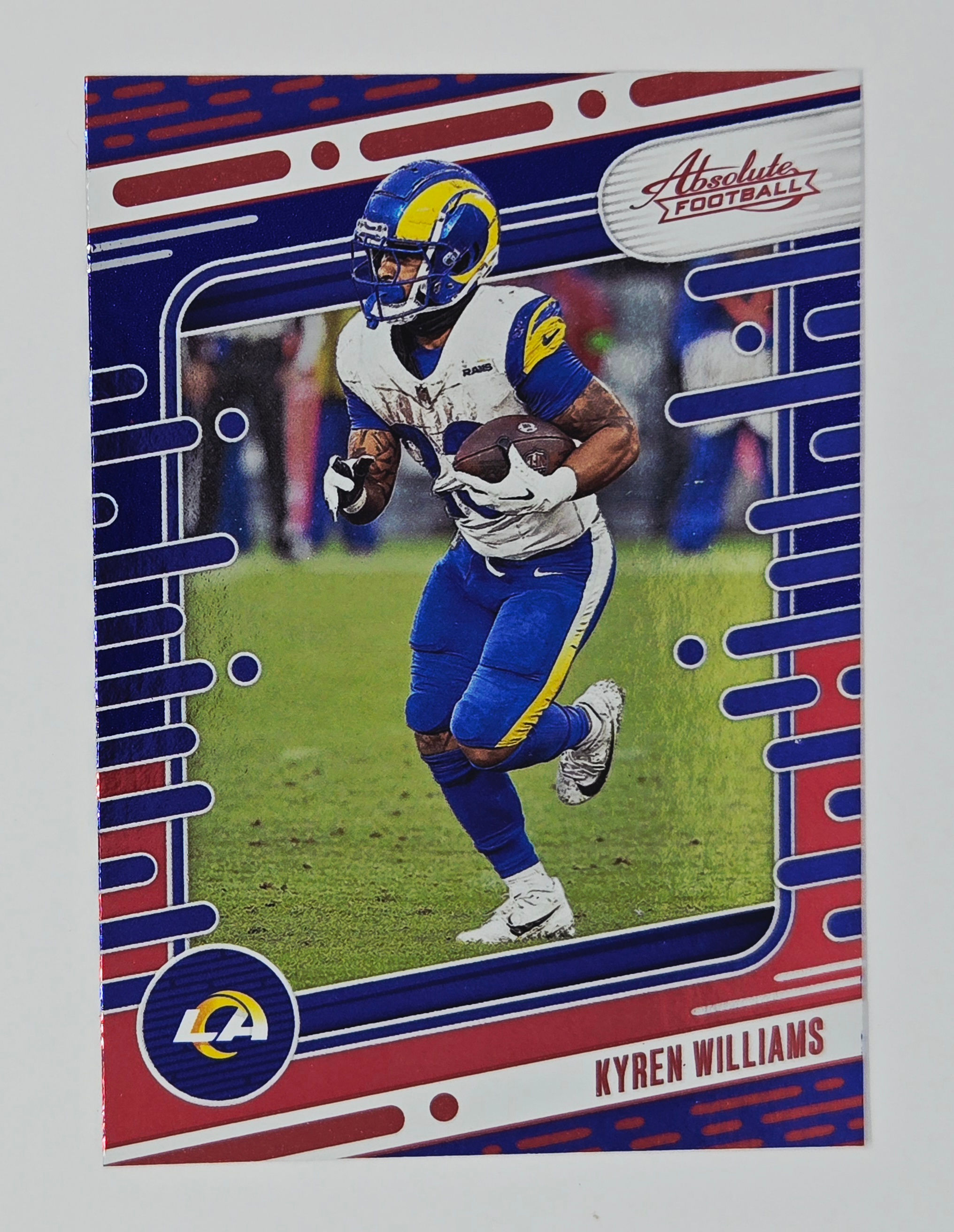 Kyren Williams 2024 Panini Absolute Football Red and Blue Parallel (Rams)