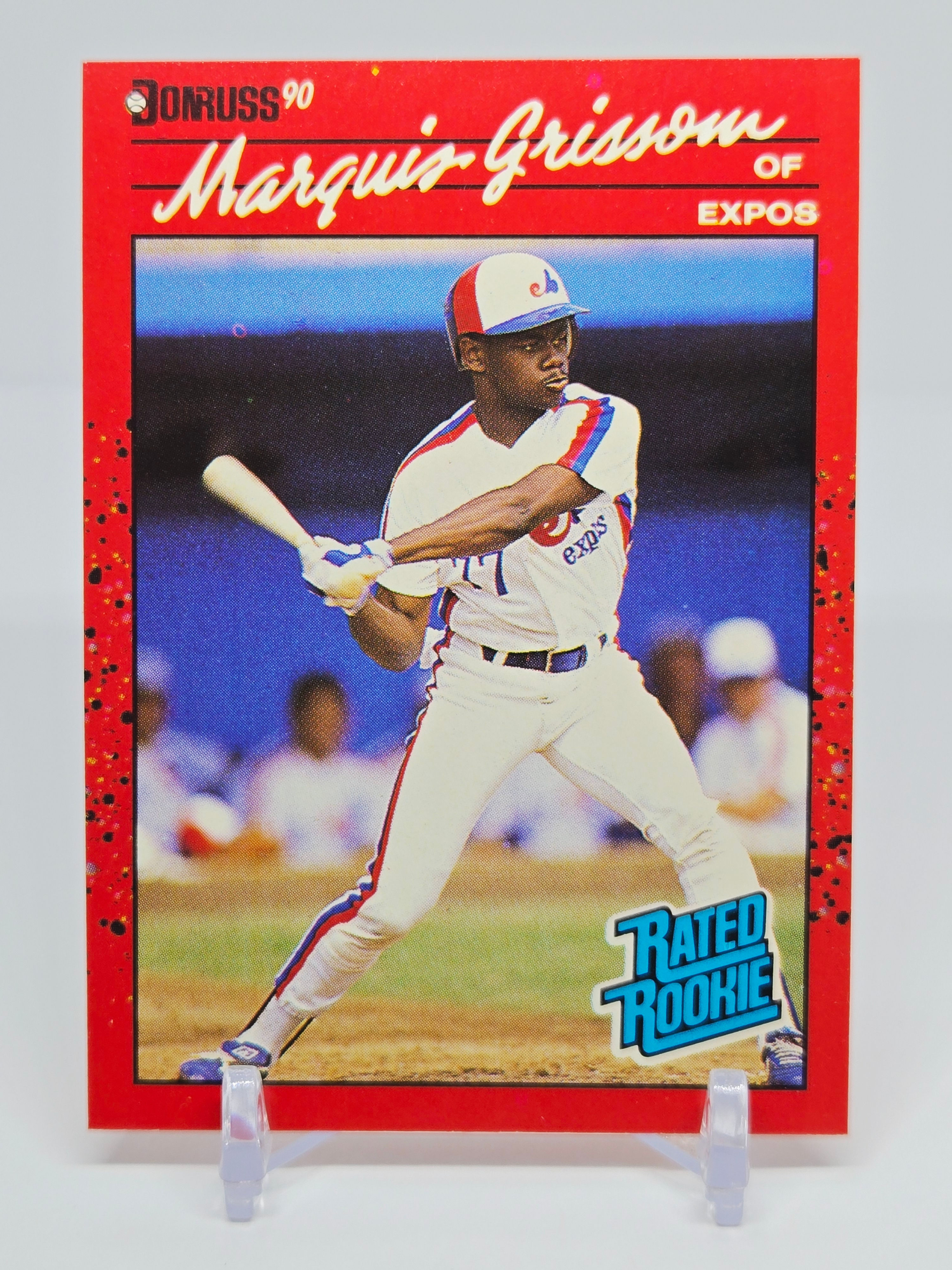 Marquis Grissom 1990 Donruss Baseball Rated Rookie Card No 36 (Expos)