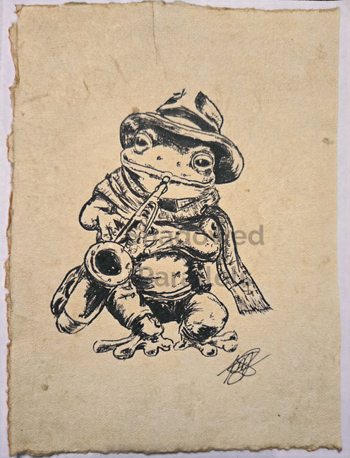 "Jazzwick of Rosewood Pond" Pen and Ink 8" x 6" Hand Drawn Artwork