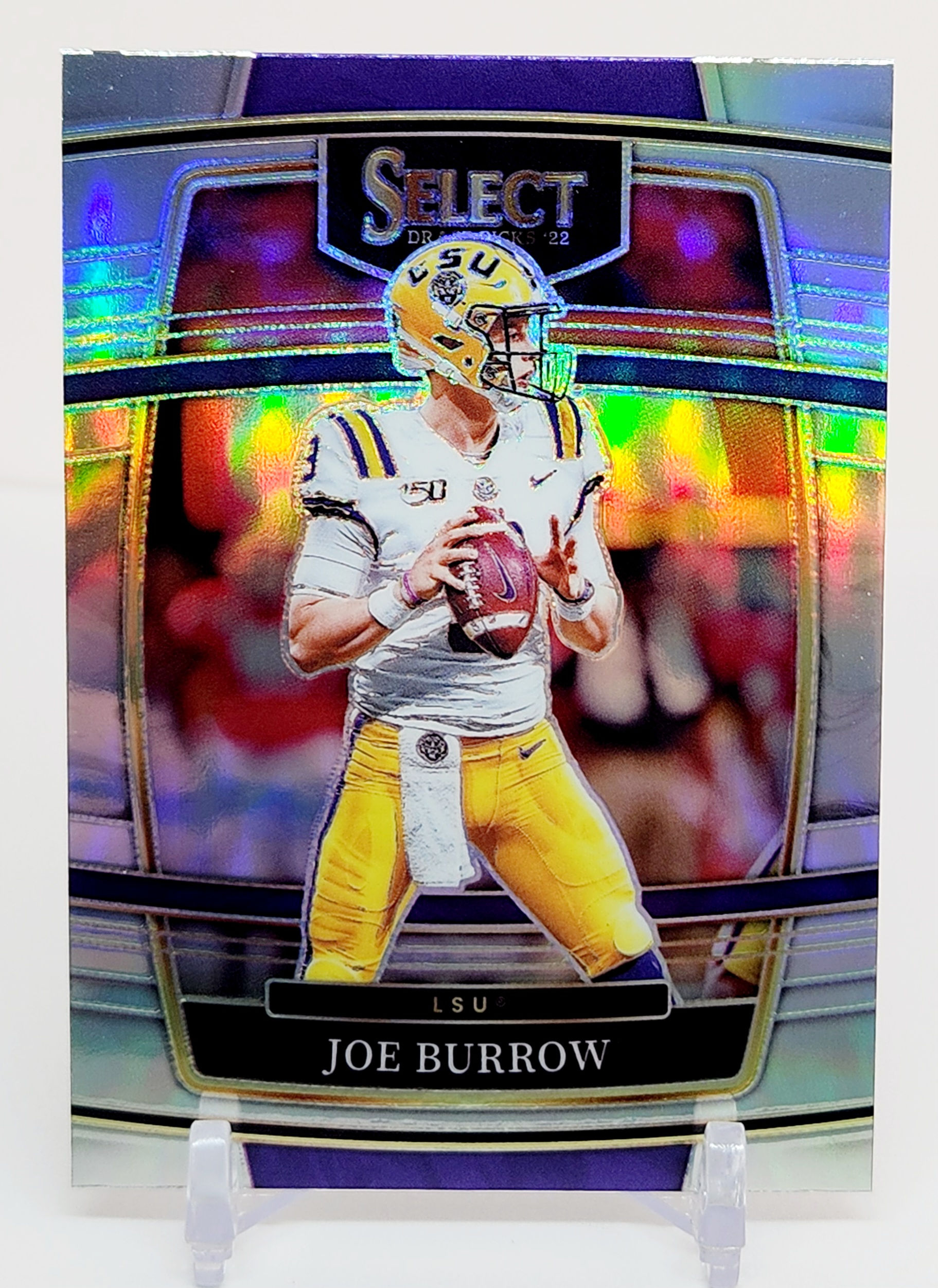 Joe Burrow 2022 Panini Select Draft Picks Silver Parallel