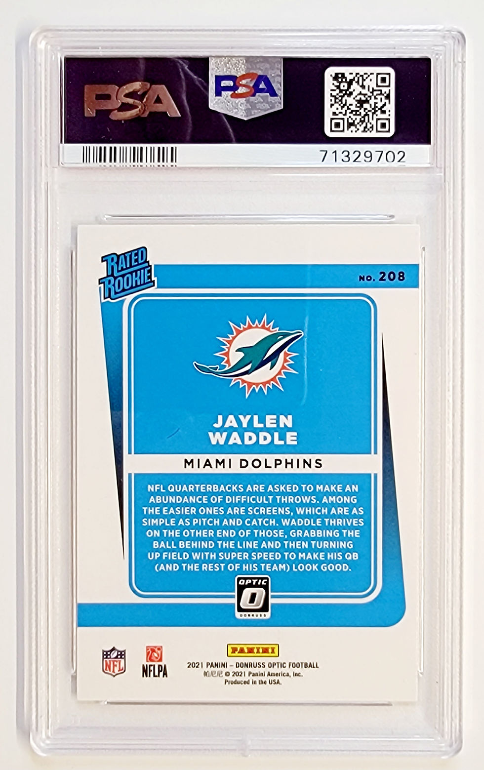 Jaylen Waddle 2022 Donruss Optic Football