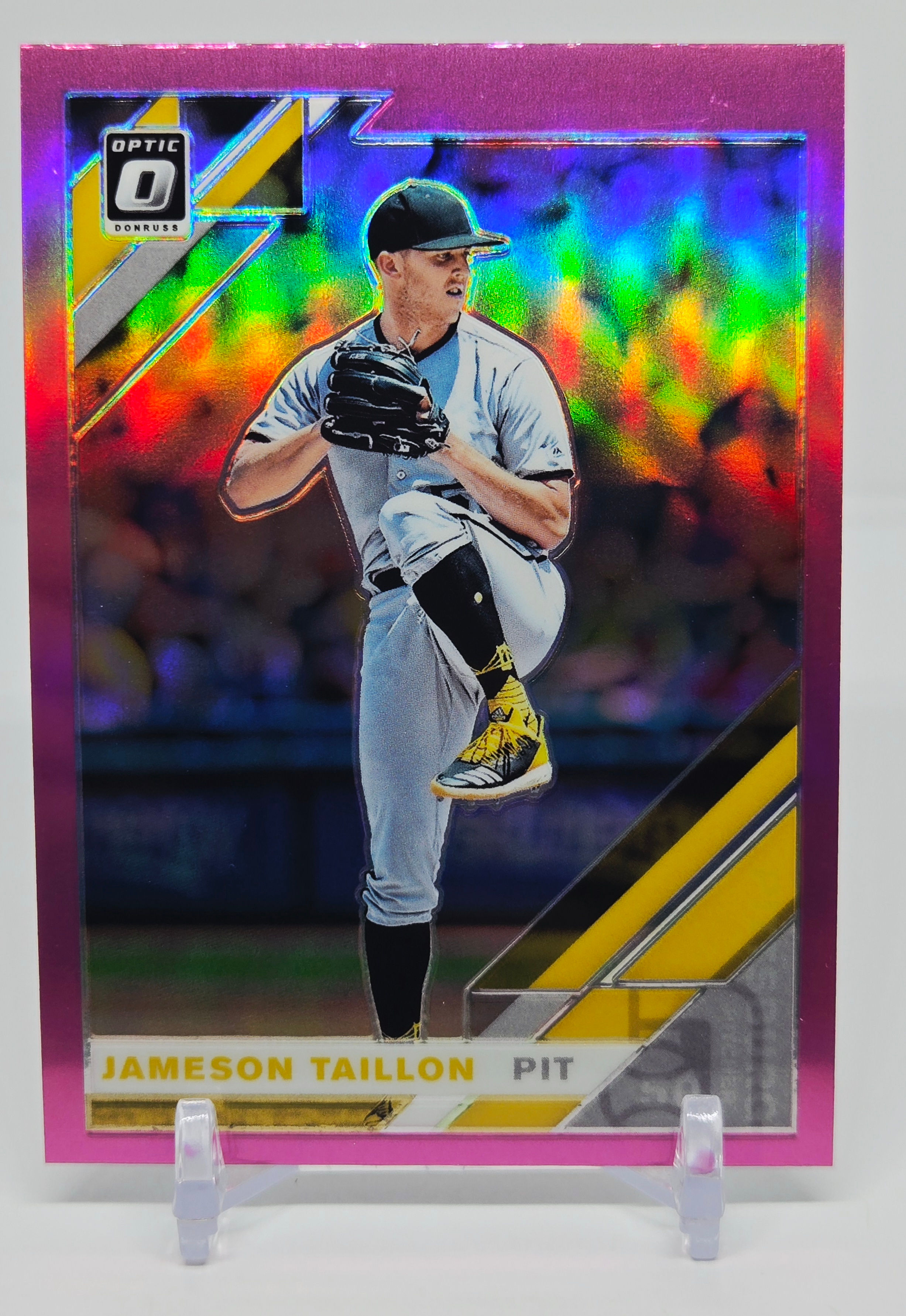 Jameson Taillon 2019 Panini Donruss Optic Pink Parallel Card No 188 (Pirates)