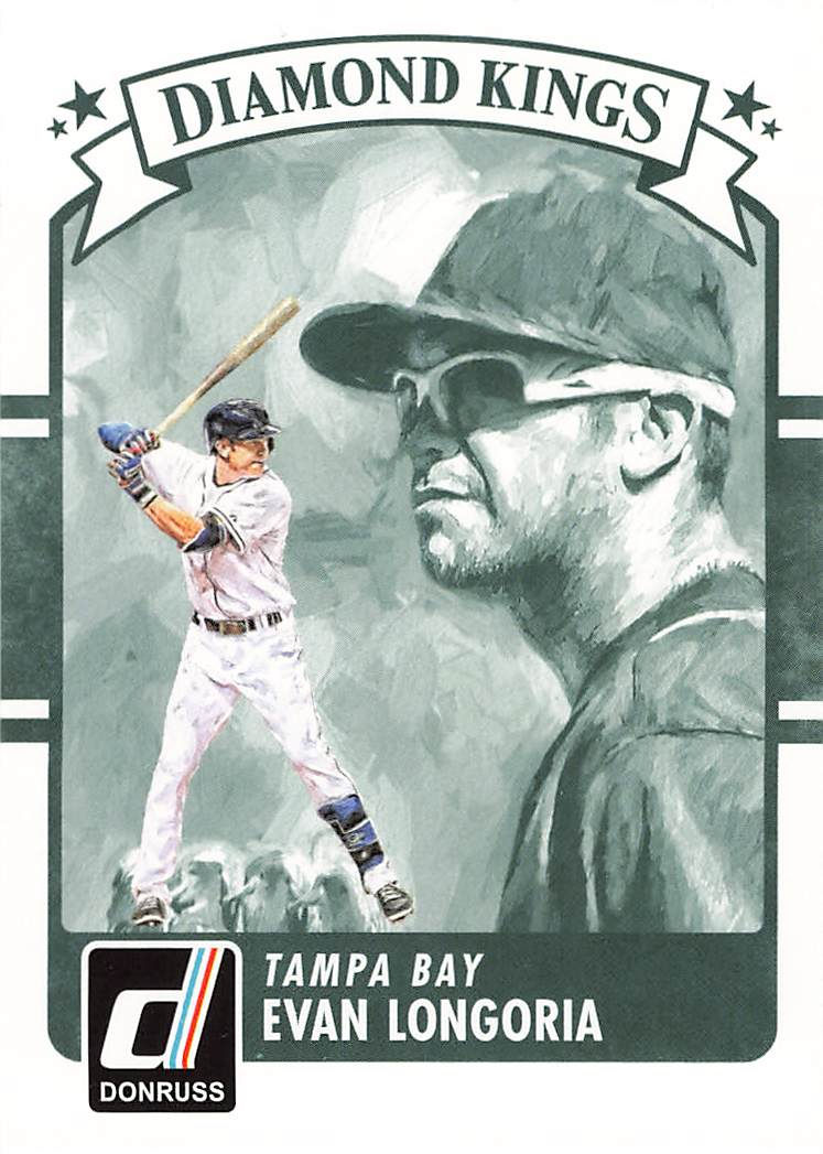 Evan Longoria 2016 Panini Donruss Baseball Diamond Kings Insert Card No 27