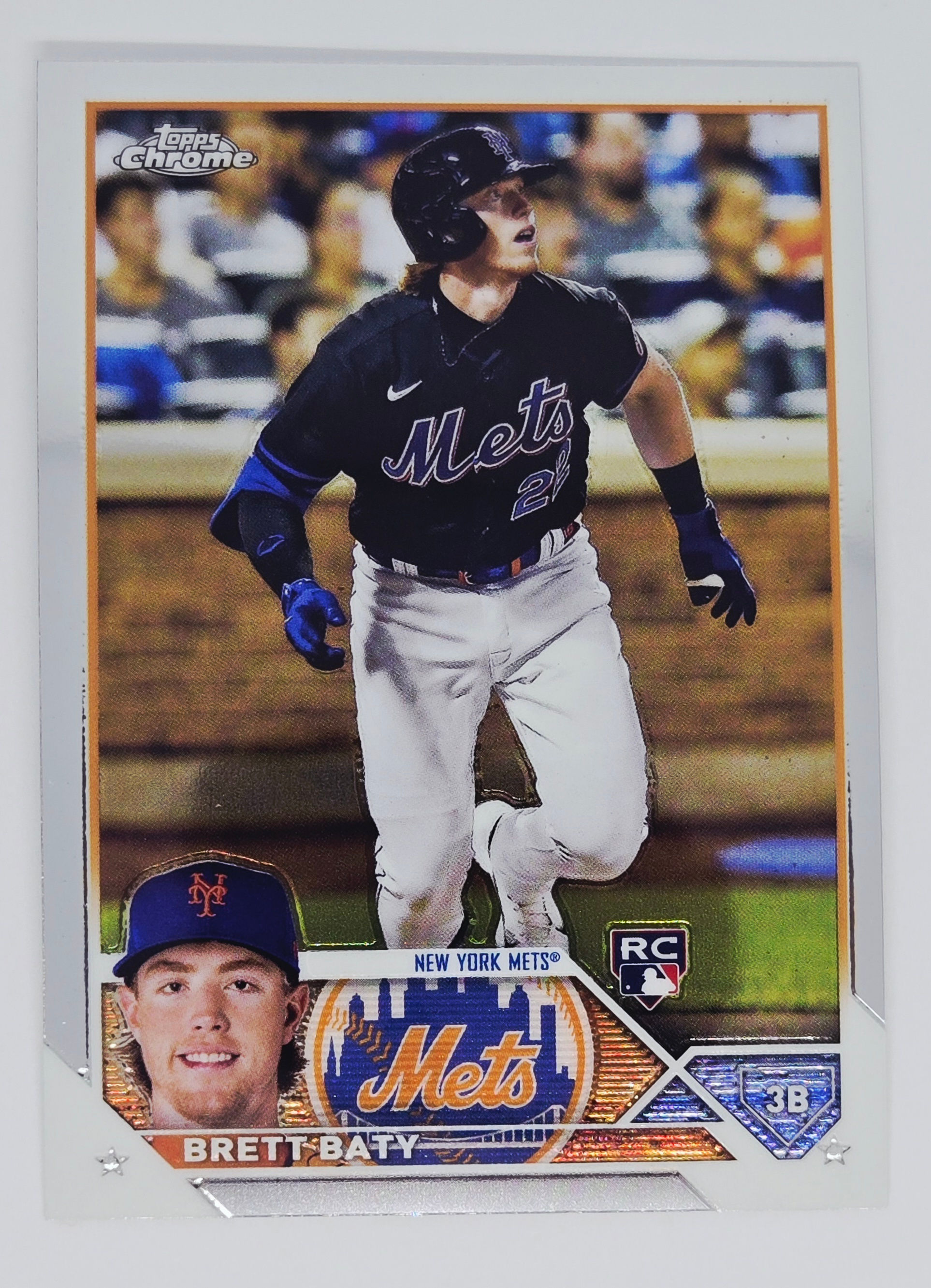 Brett Baty 2023 Topps Chrome Baseball Rookie Card No 204 (NYM)