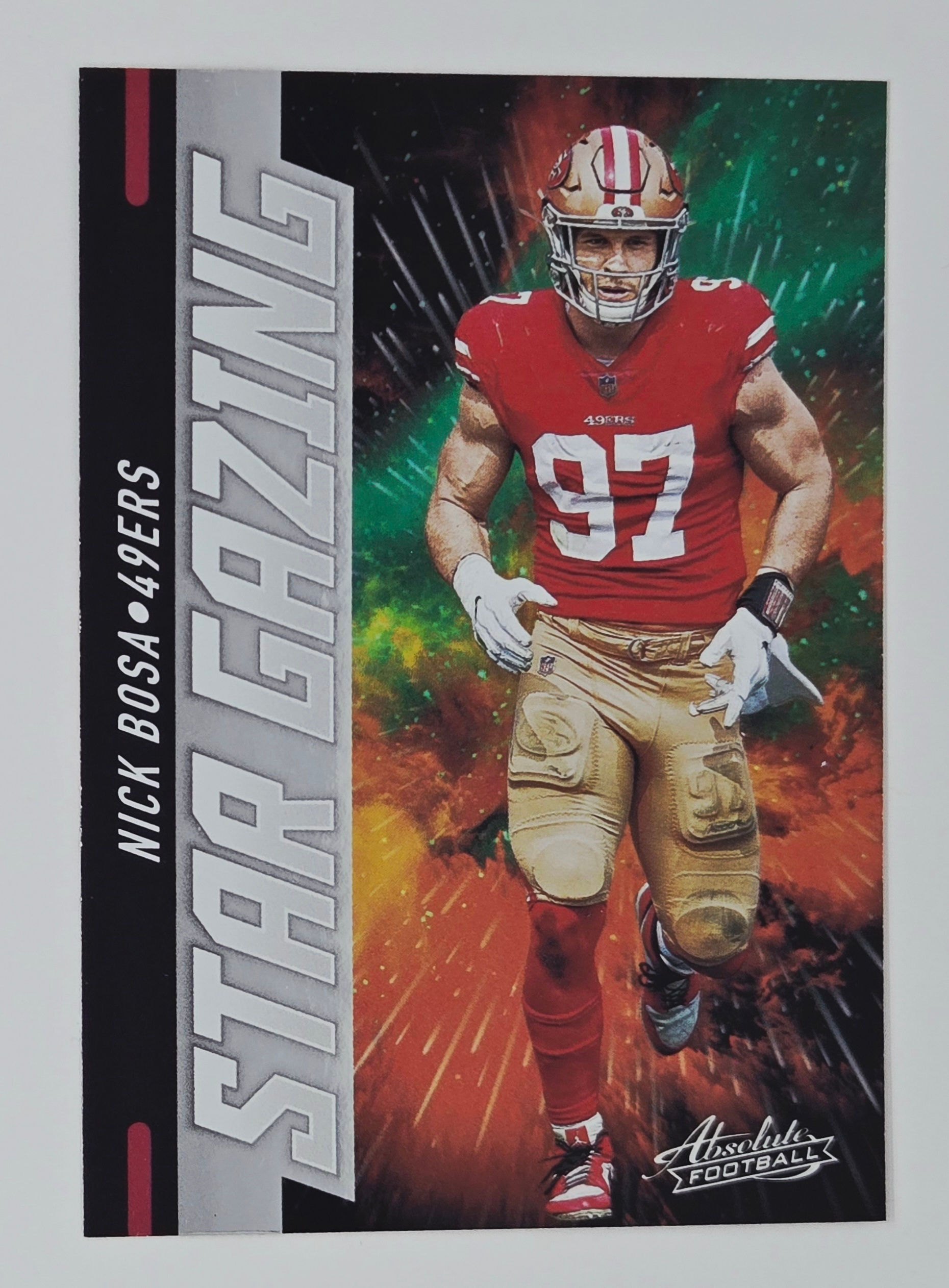 Nick Bosa 2021 Panini Absolute Football Star Gazing Insert Card No SG16 (49ers)