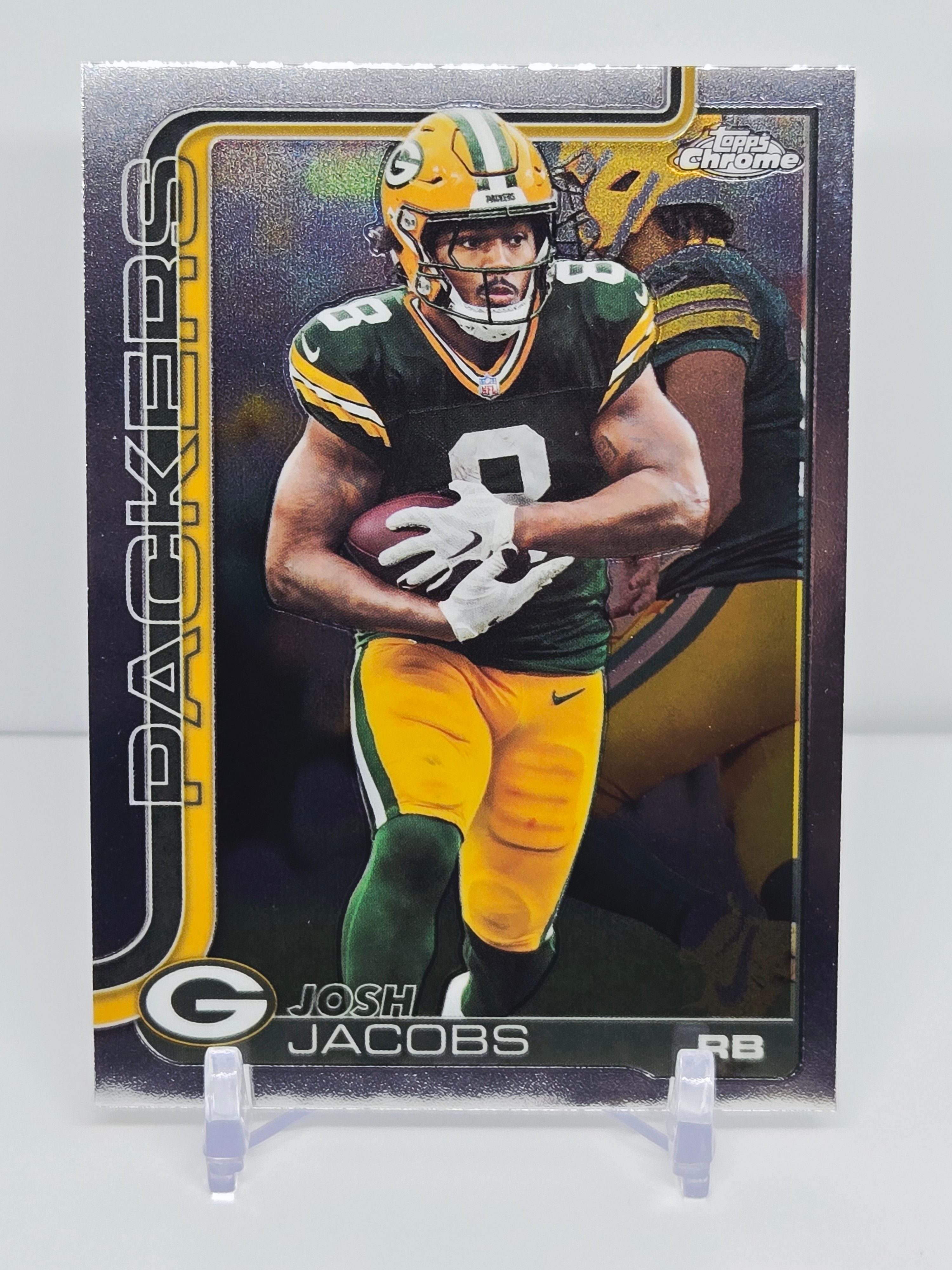 Josh Jacobs 2025 Topps Chrome Football Card No 110 (GB)