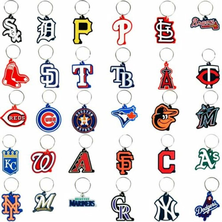 MLB Team Logo Keychains