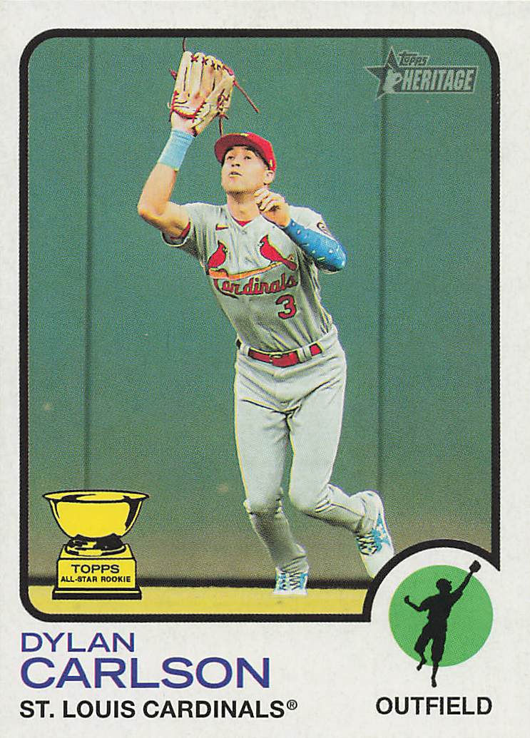 Dylan Carlson 2020 Topps Heritage Baseball Rookie Cup Card (Cardinals)