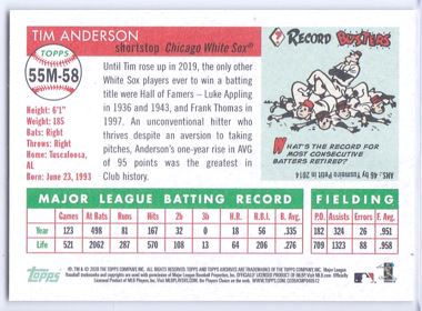 Tim Anderson 2020 Topps Archives "1955 Mini" Parallel card No. 55M-58