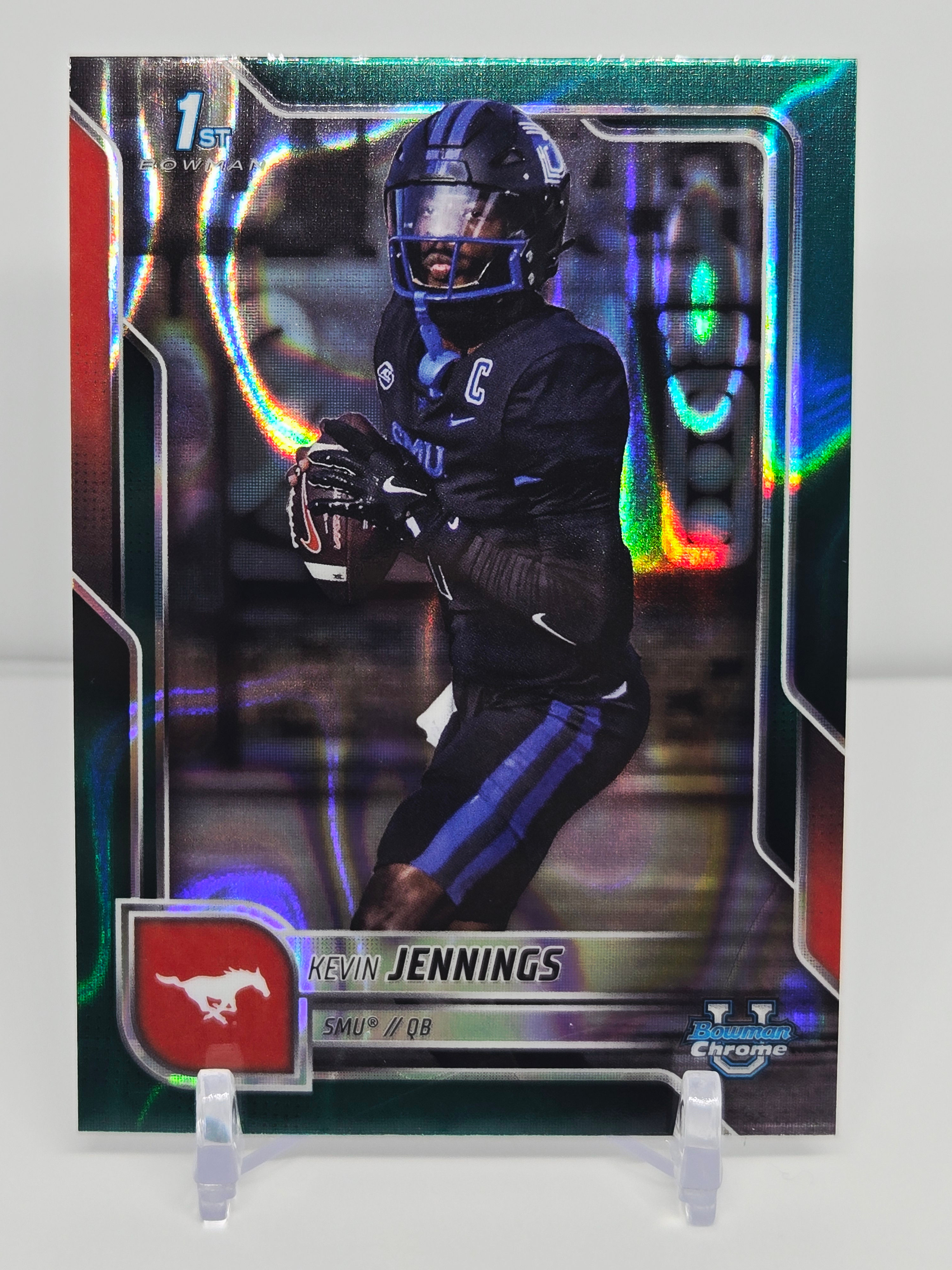 Kevin Jennings 2025 Bowman Chrome University Football Teal Lava Refractor