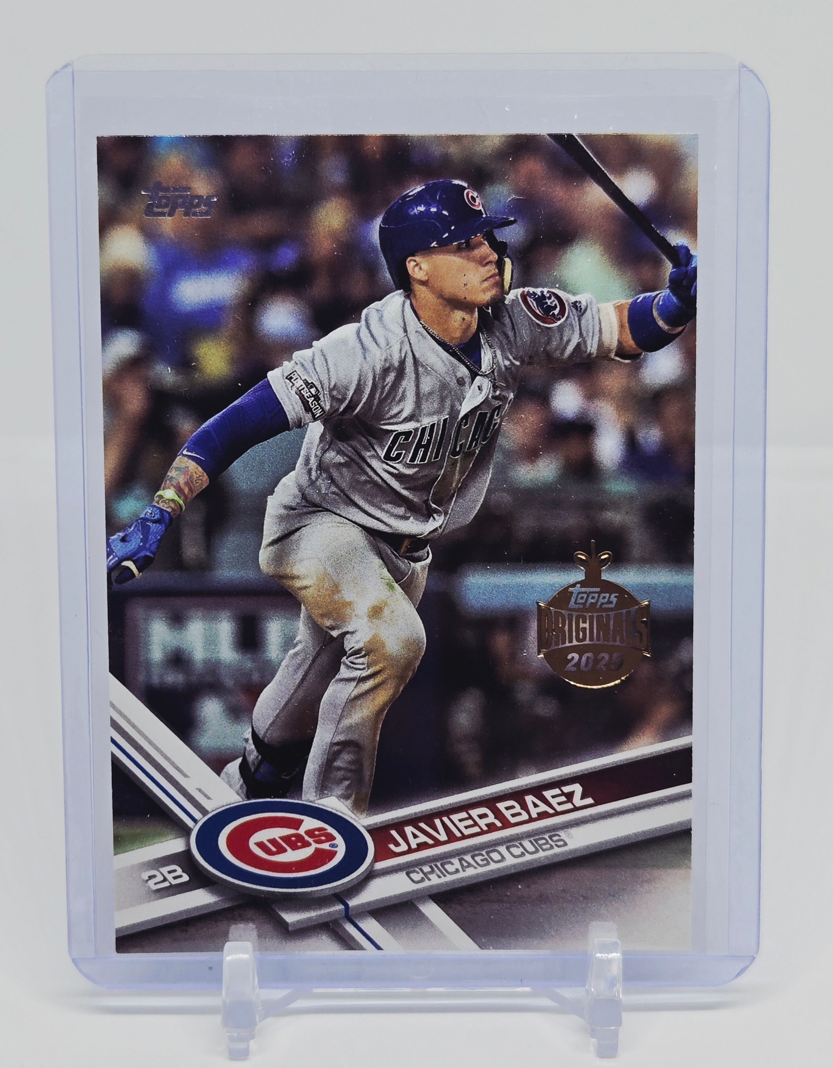 Javier Baez 2025 Topps Holiday Gold Stamp Topps Originals Buyback Card (Cubs)