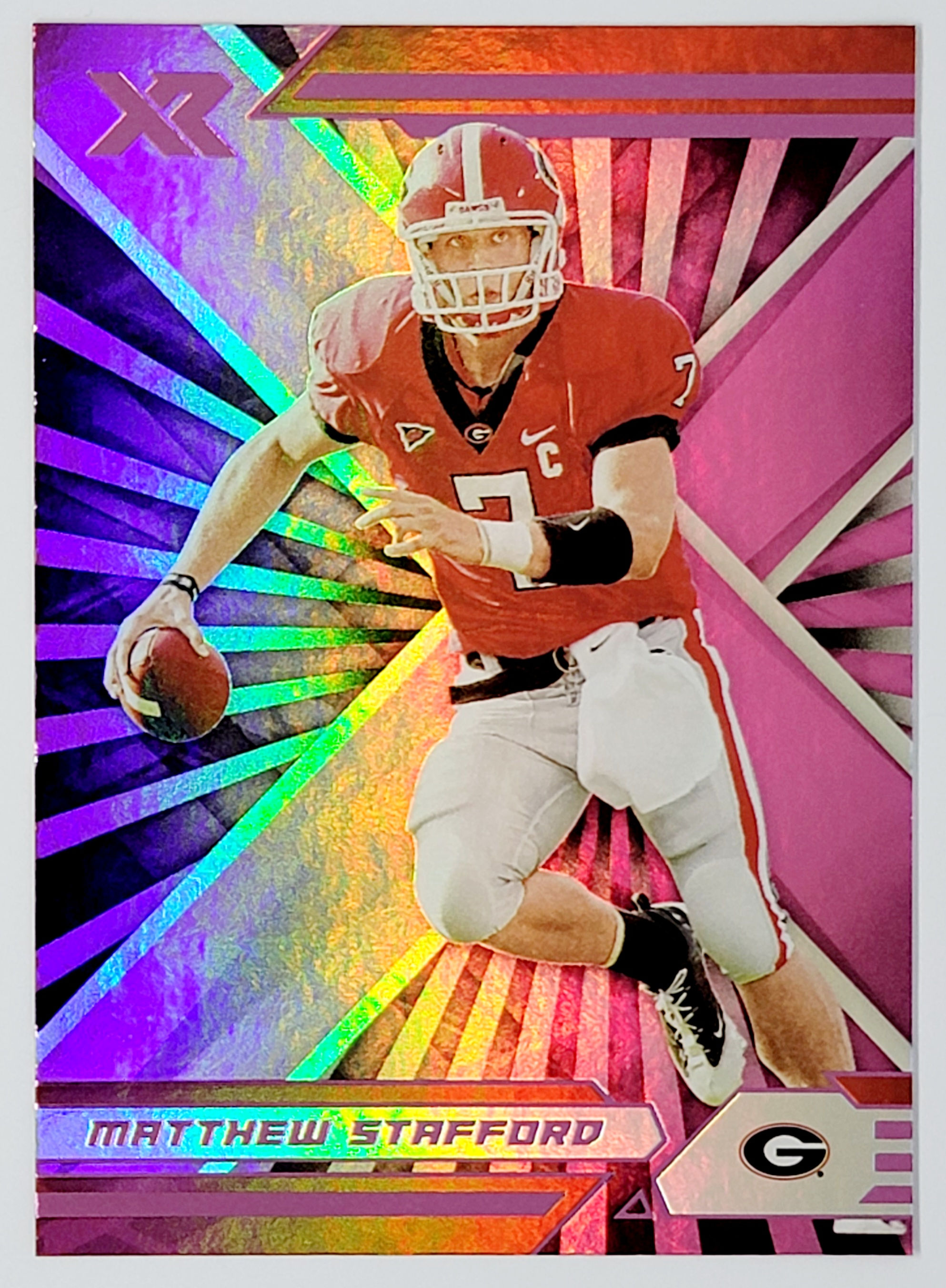 Matthew Stafford 2022 Panini Chronicles Xr Draft Picks Pink Parallel