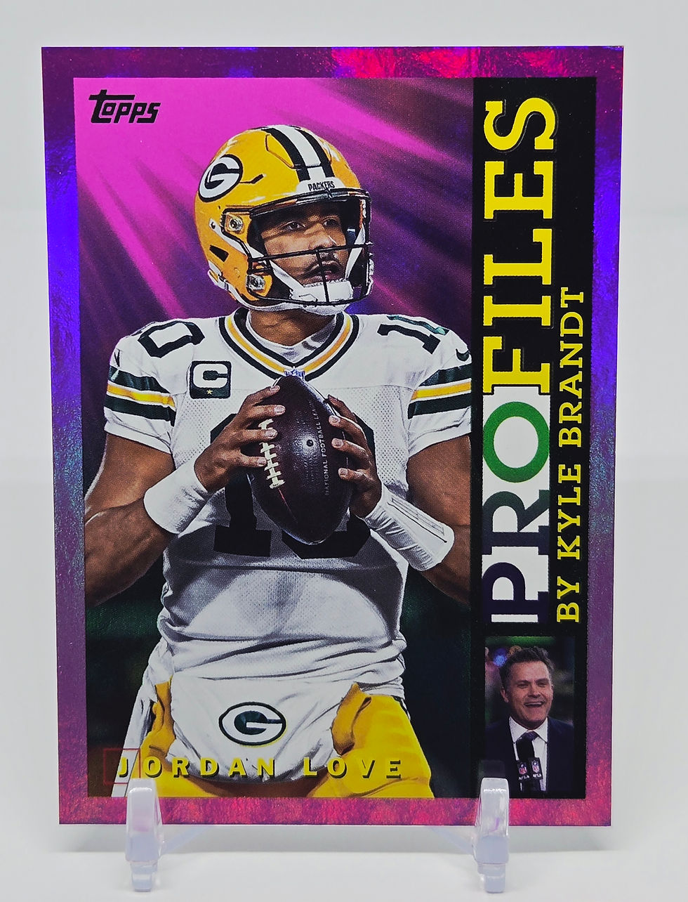 2026 Topps Flagship Jordan Love Profiles Pink Parallel Card No TP22