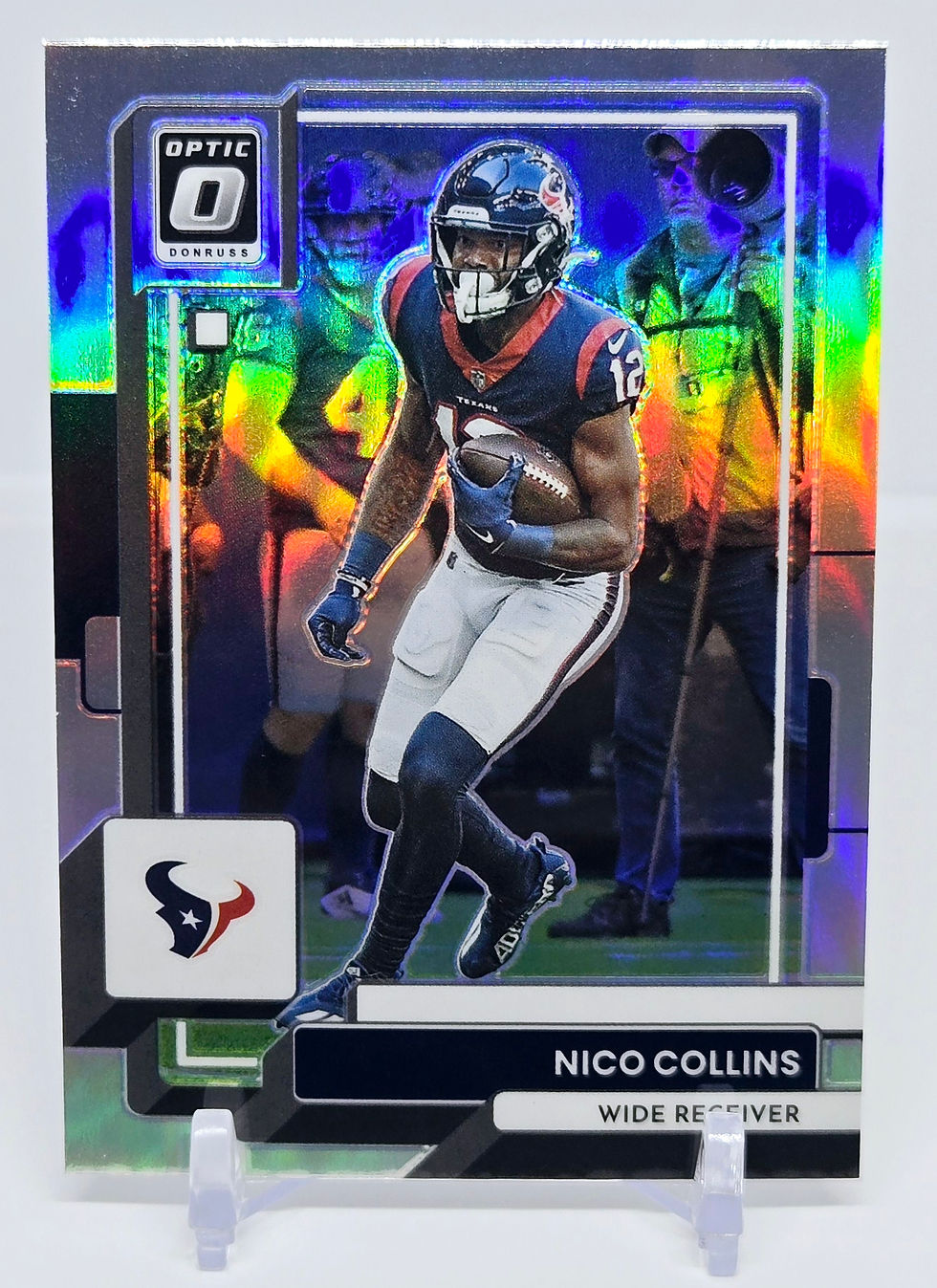 Nico Collins 2022 Panini Donruss Optic Football Holo Parallel Card (Texans)