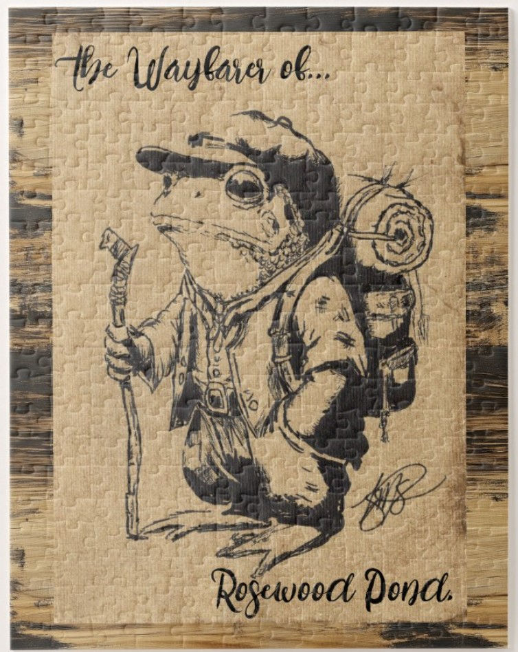 The Wayfarer of Rosewood Pond Variation 2 8x10 Inch 110 pc Collector Art Puzzle