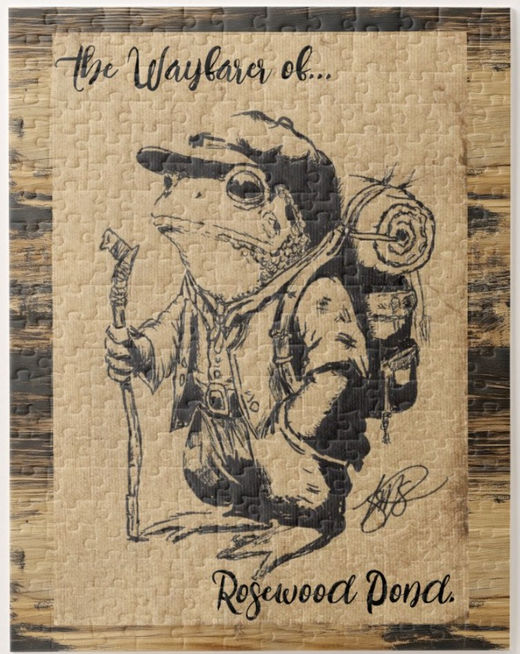 The Wayfarer of Rosewood Pond Variation 2 8x10 Inch 110 pc Collector Art Puzzle