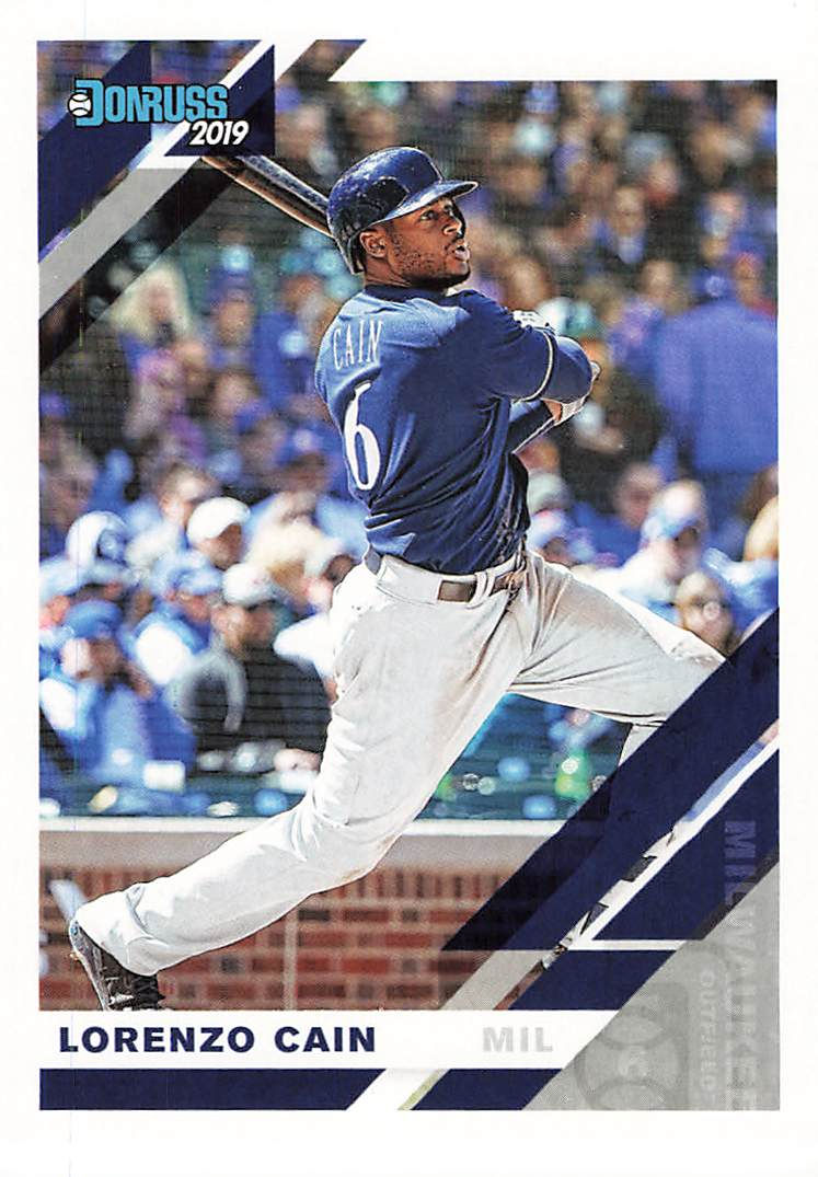Lorenzo Cain 2019 Panini Donruss Baseball Card No 184