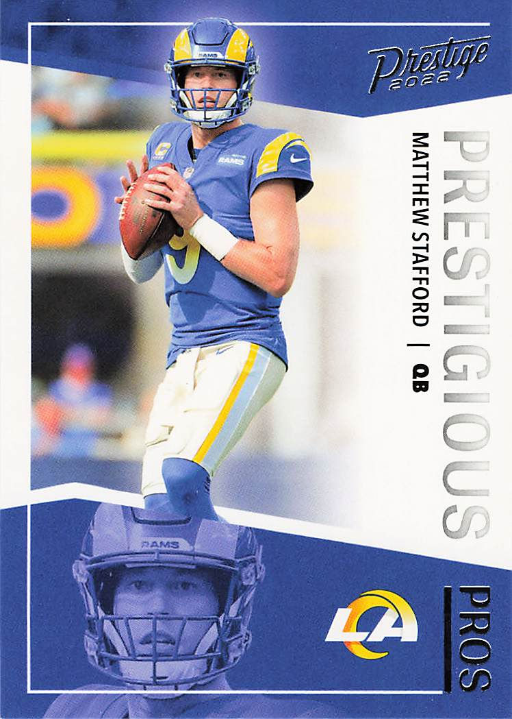 Matthew Stafford  2022 Panini Prestige Prestigious Insert (Rams)