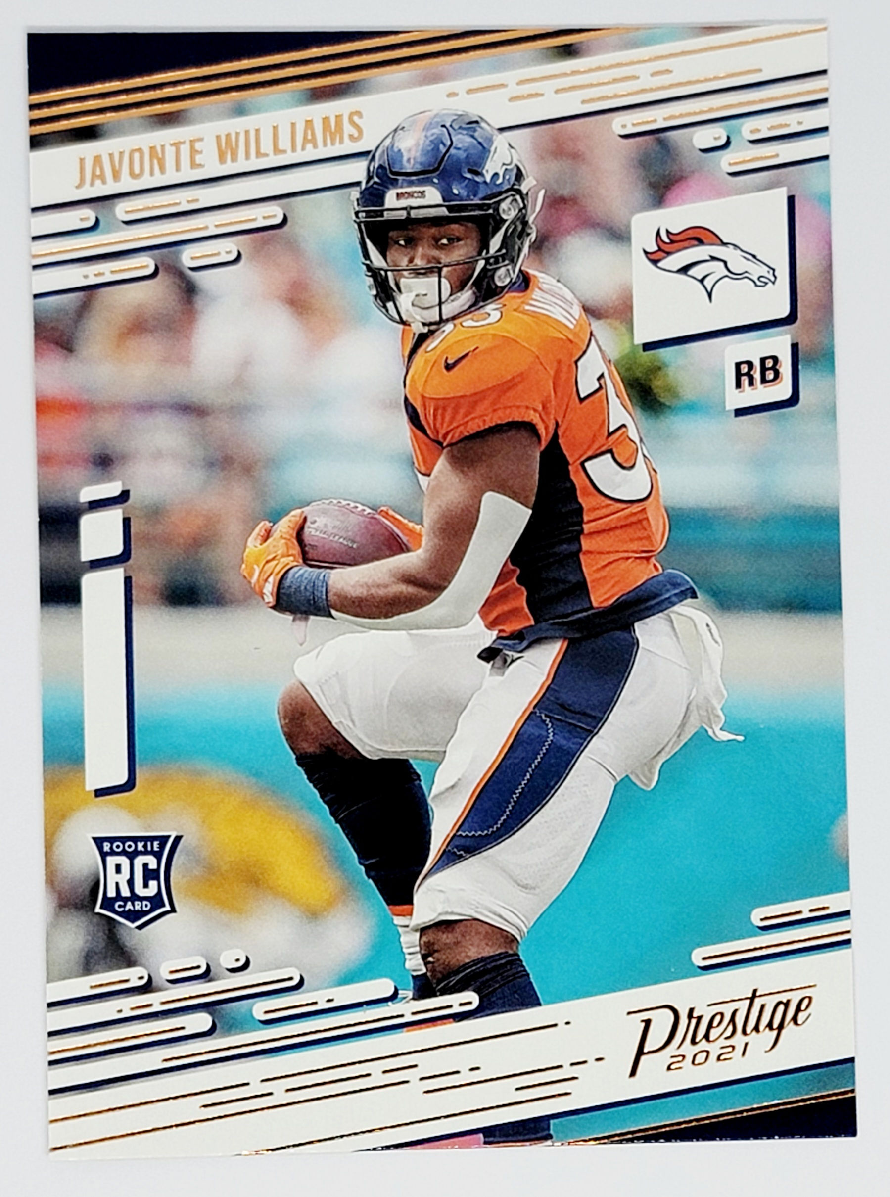 Javonte Williams 2021 Panini Chronicles Prestige Rookie Card No 226 (Broncos)
