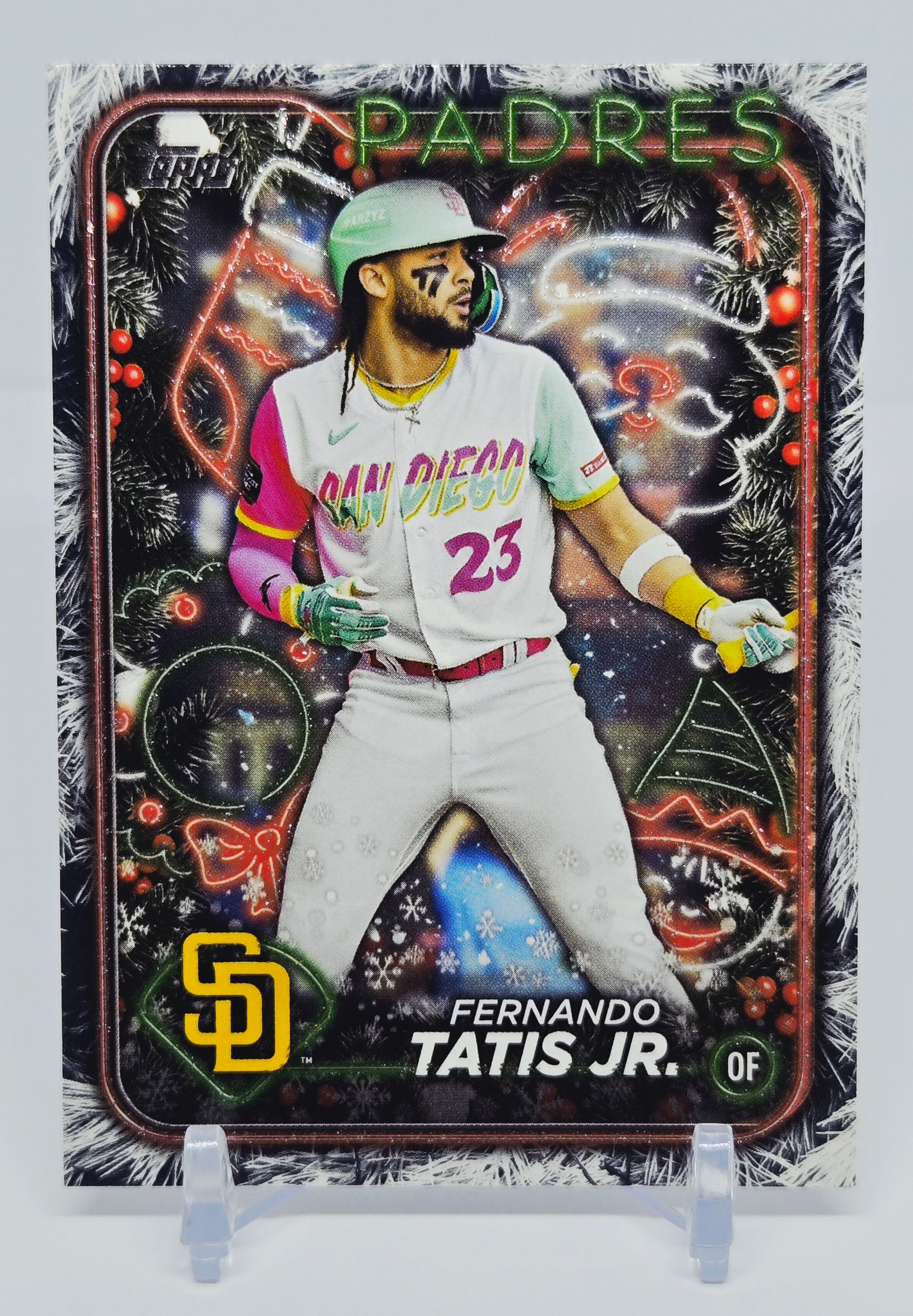Fernando Tatis Jr 2024 Topps Holiday Baseball Metallic Tree Parallel (SD)