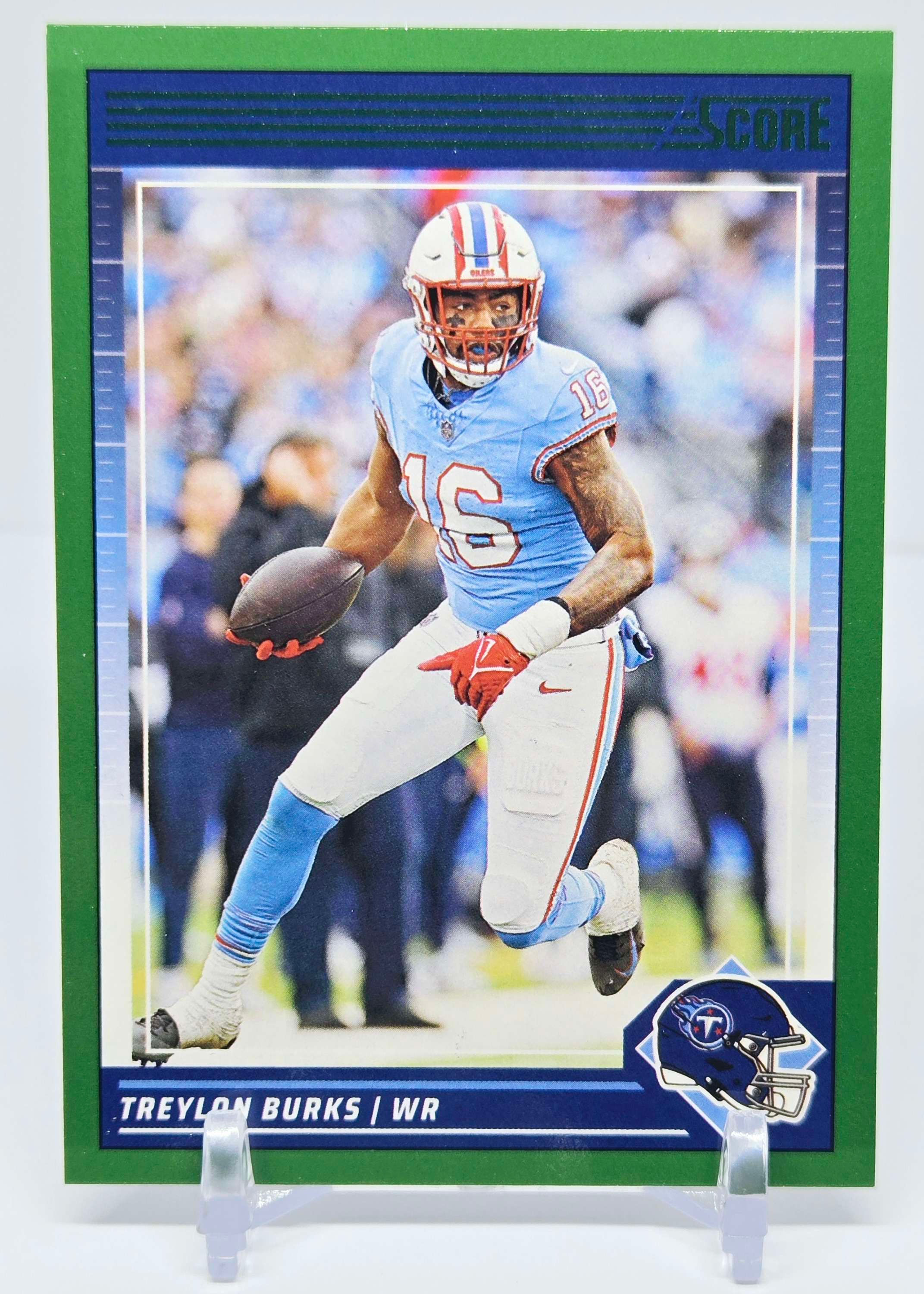 Treylon Burks 2024 Panini Score Football Green Parallel Card (Titans)