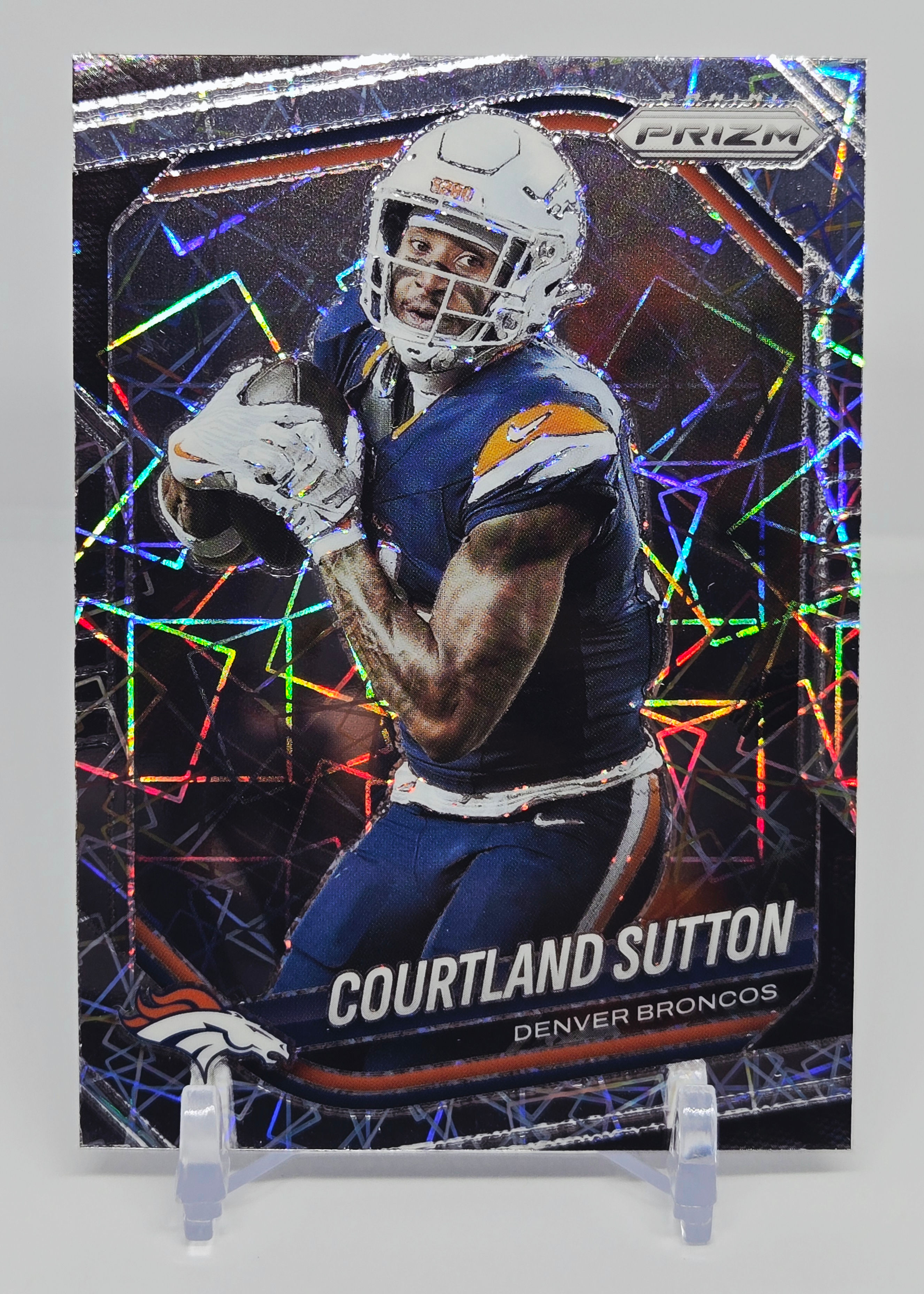 Courtland Sutton 2025 Panini Prizm Football Lazer Card No 163 (Denver)