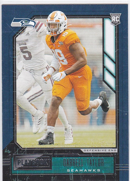 Darrell Taylor 2020 Playbook Football Rookie Card (Seahawks)