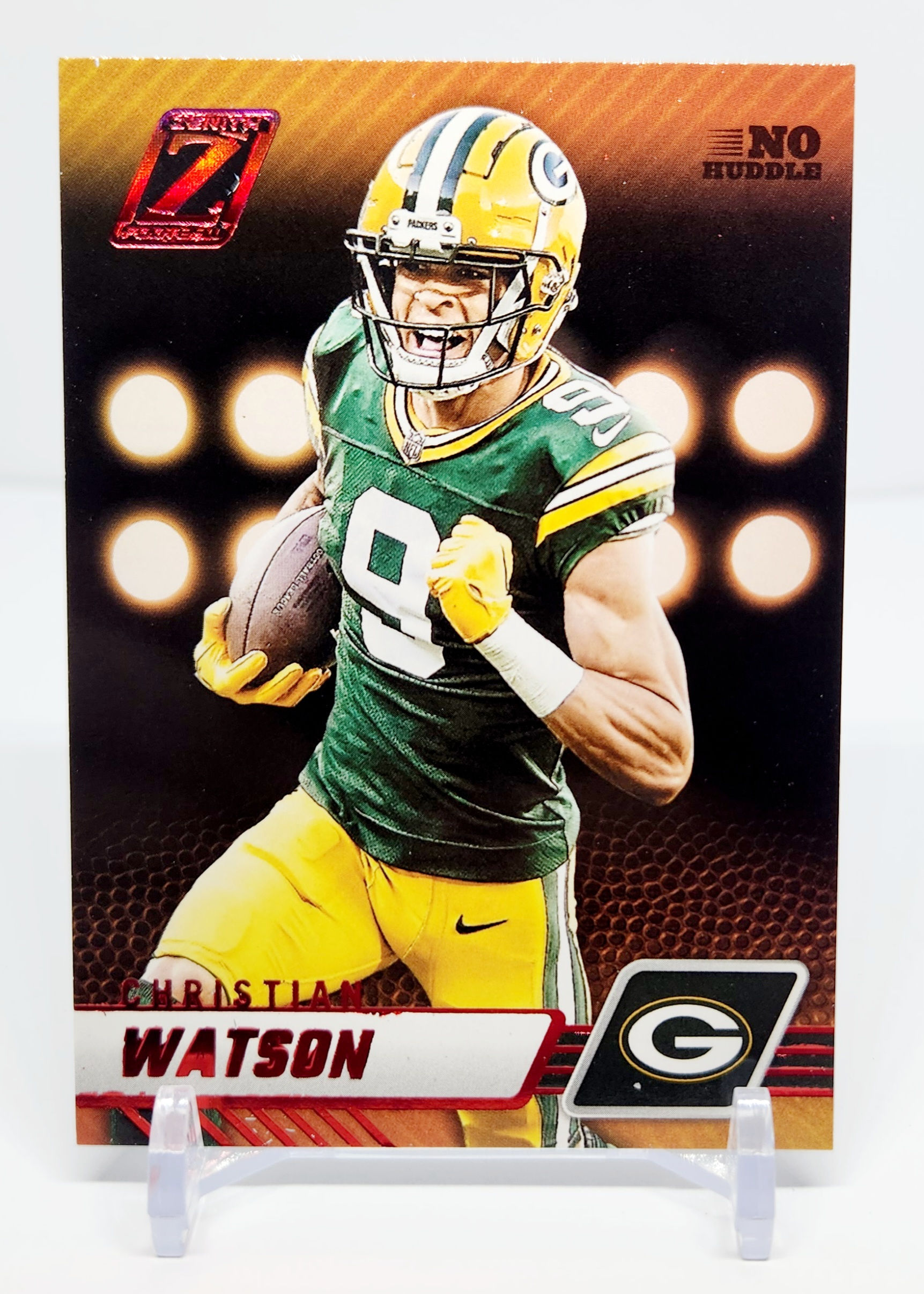 Christian Watson 2023 Panini Zenith Football No Huddle Parallel (Packers)