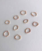 cultured pearl and carnelian gemstone bead rings