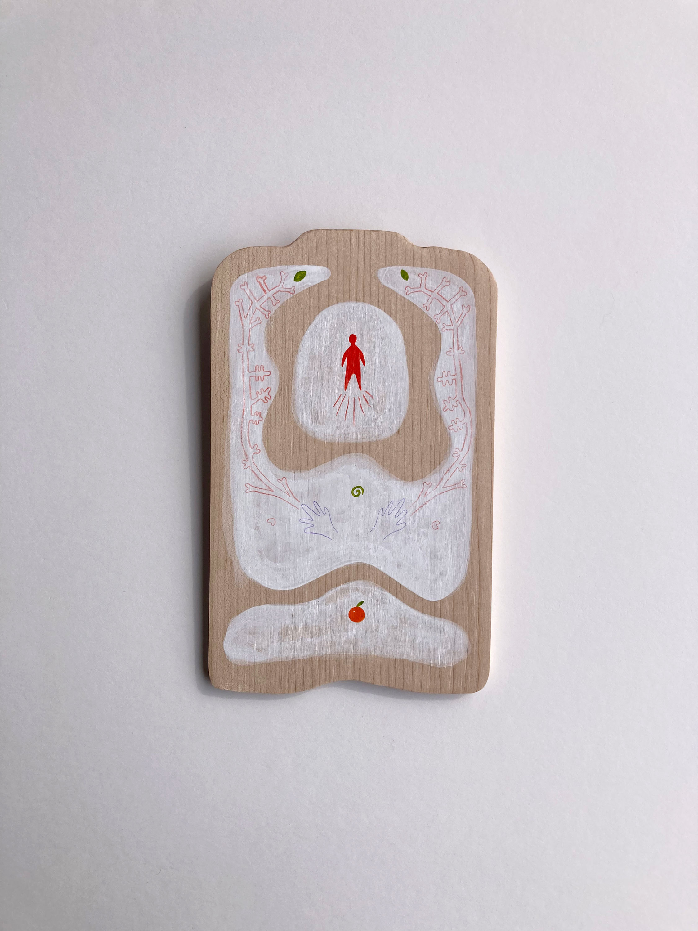 Upward Painting on Maple wood