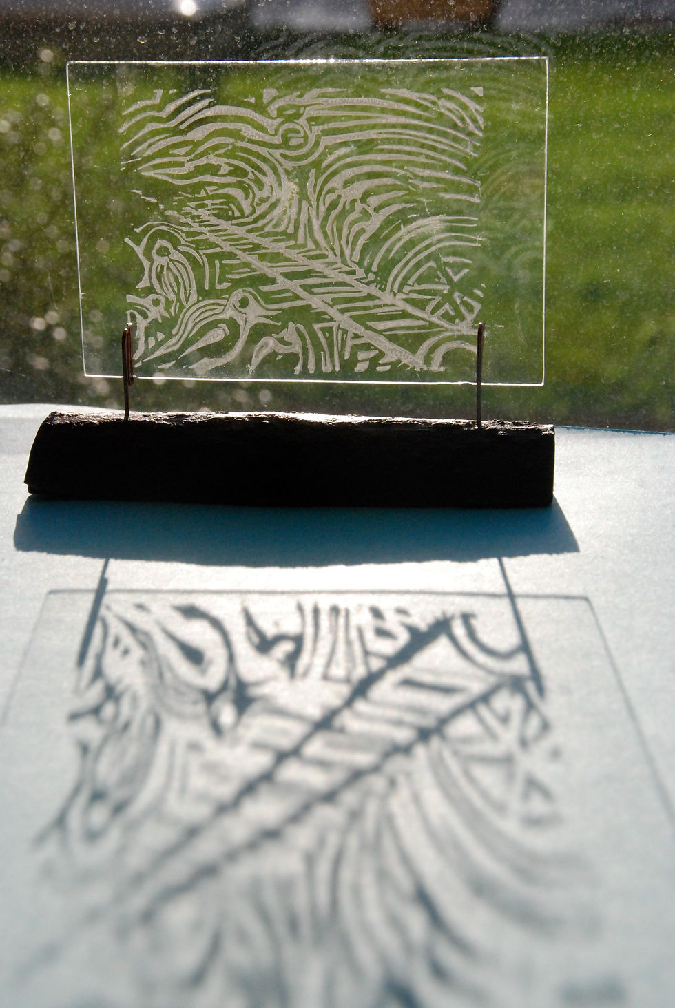 Lino sur verre
