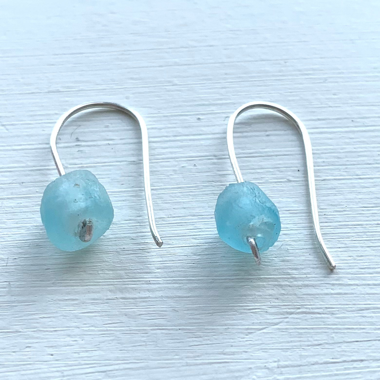Recycled Glass Ball Earrings