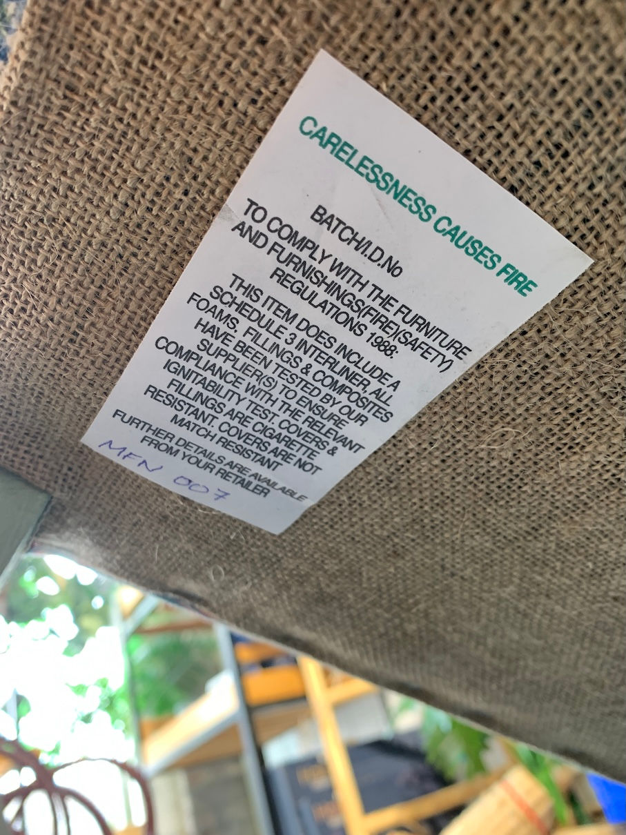 Thumbnail: Up Cycled Armchair in Kitty Spring Green fabric by Linwood Money For Nothing