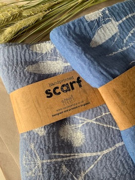 Thumbnail: Scarf Hedgerow Hand  Printed by Carice Prints
