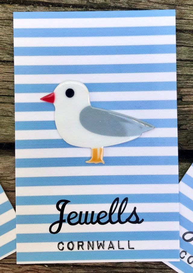 Thumbnail: Swimmer  Mermaid  Seagull Brooch Keyring Fridge Magnet
