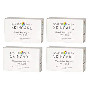 4-Pack Lavender Organic Shea Soap Bar