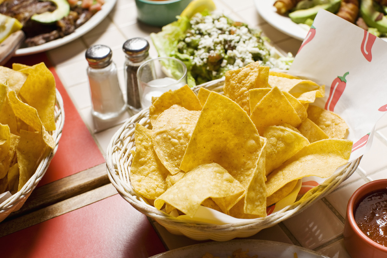 Tortilla Chips in Basket
