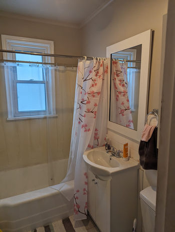 new shower install in bathroom renovation