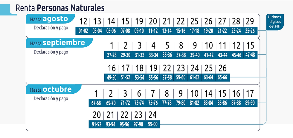 Tomado directamente del calendario tributario 2025 de la DIAN.