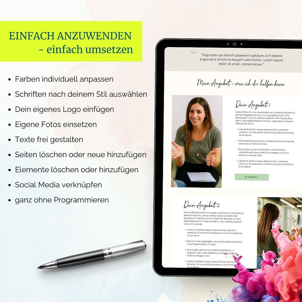 Miniaturbild: Boho Beige Design für Life & Business Coaching