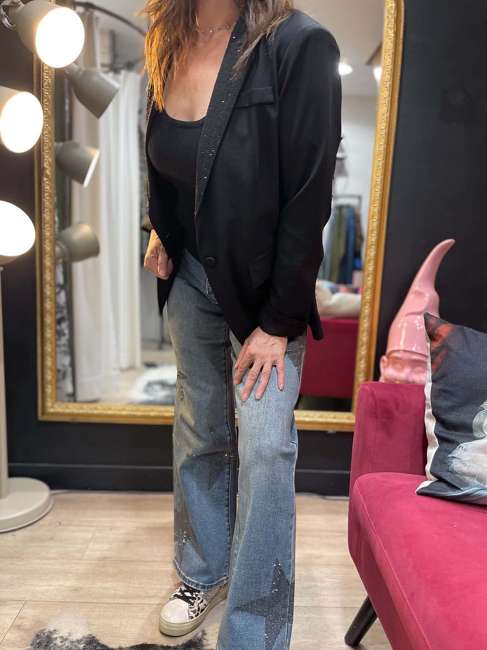 Miniature : Blazer noir strass