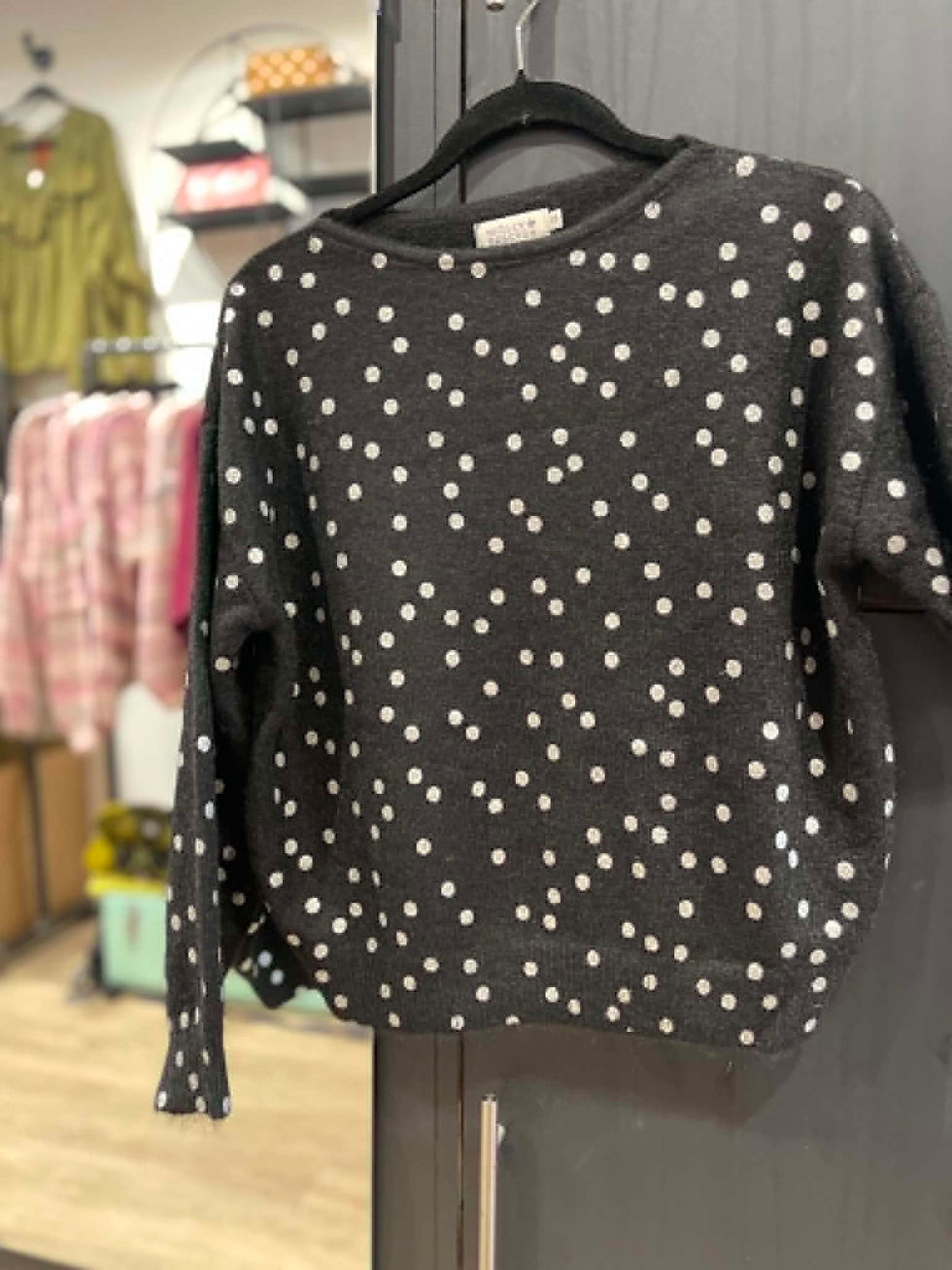 Miniature : Pull pois black/silver