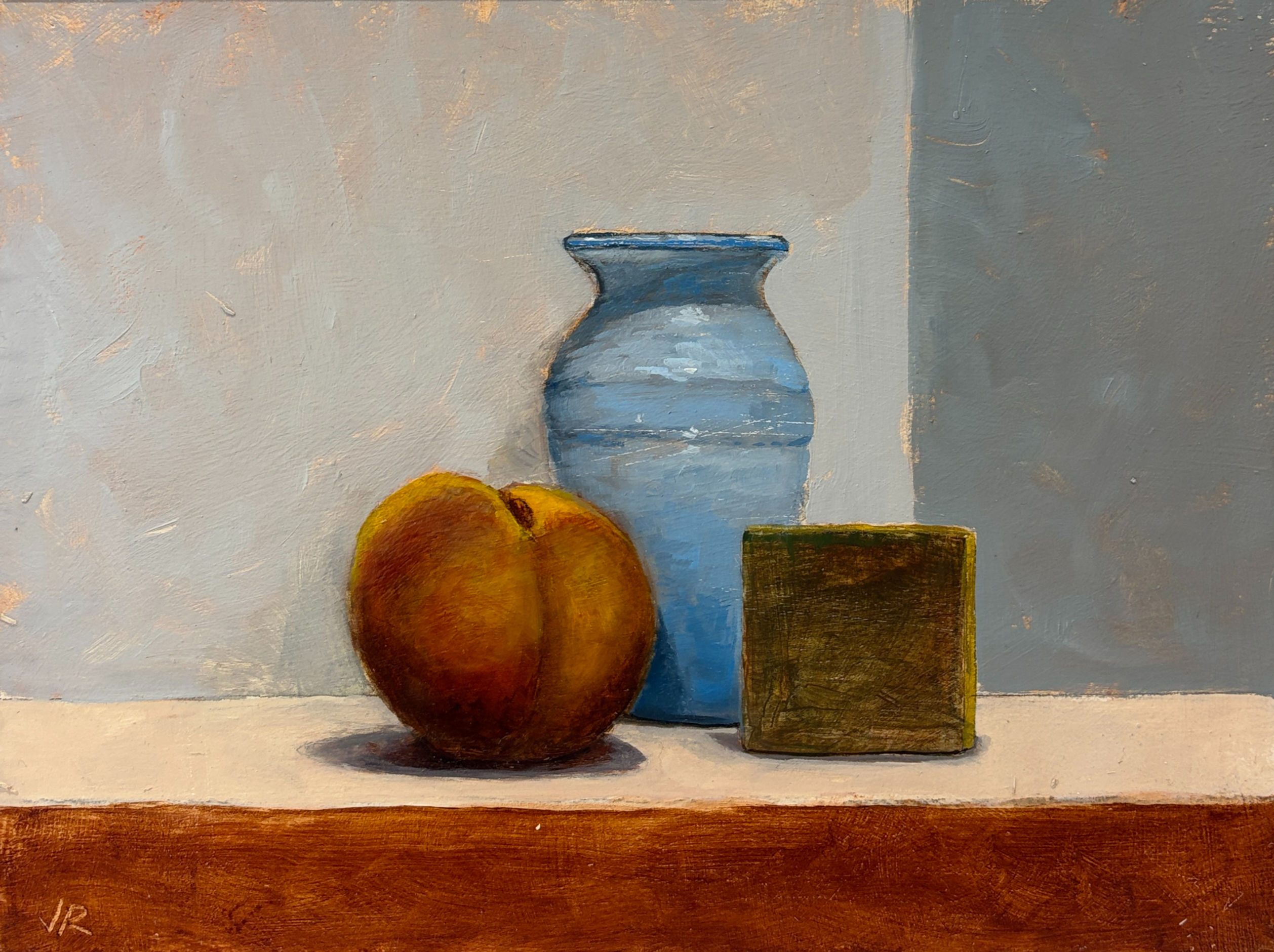 'Peach and green block'