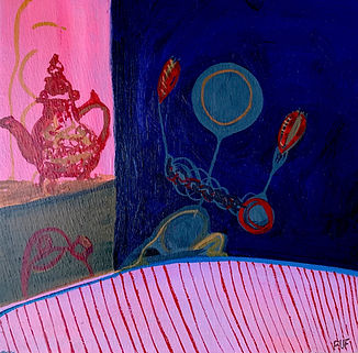 Moroccan Pot_21.5x21.5cm_gouache on boar