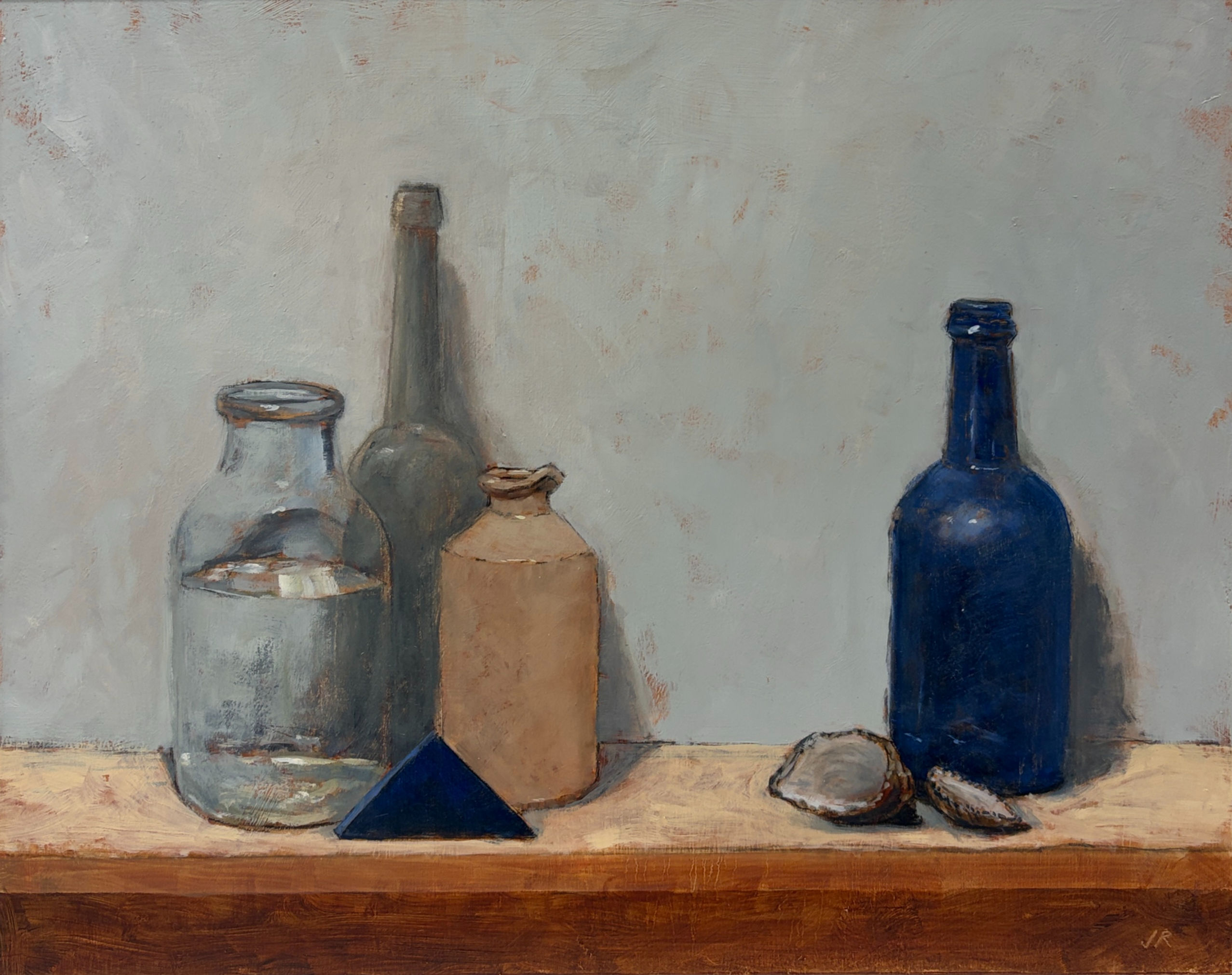 'Blue triangle and shells'