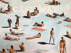 Mitchell English 'Castaway' Oil on canva