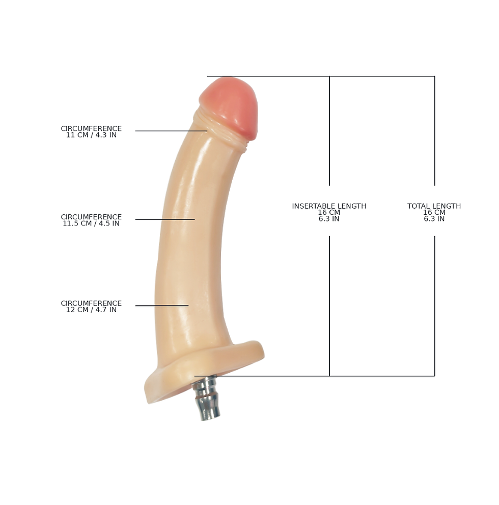 Thumbnail: Clic Loc™ 6.3" Curved Penis Dildo (XY-17)